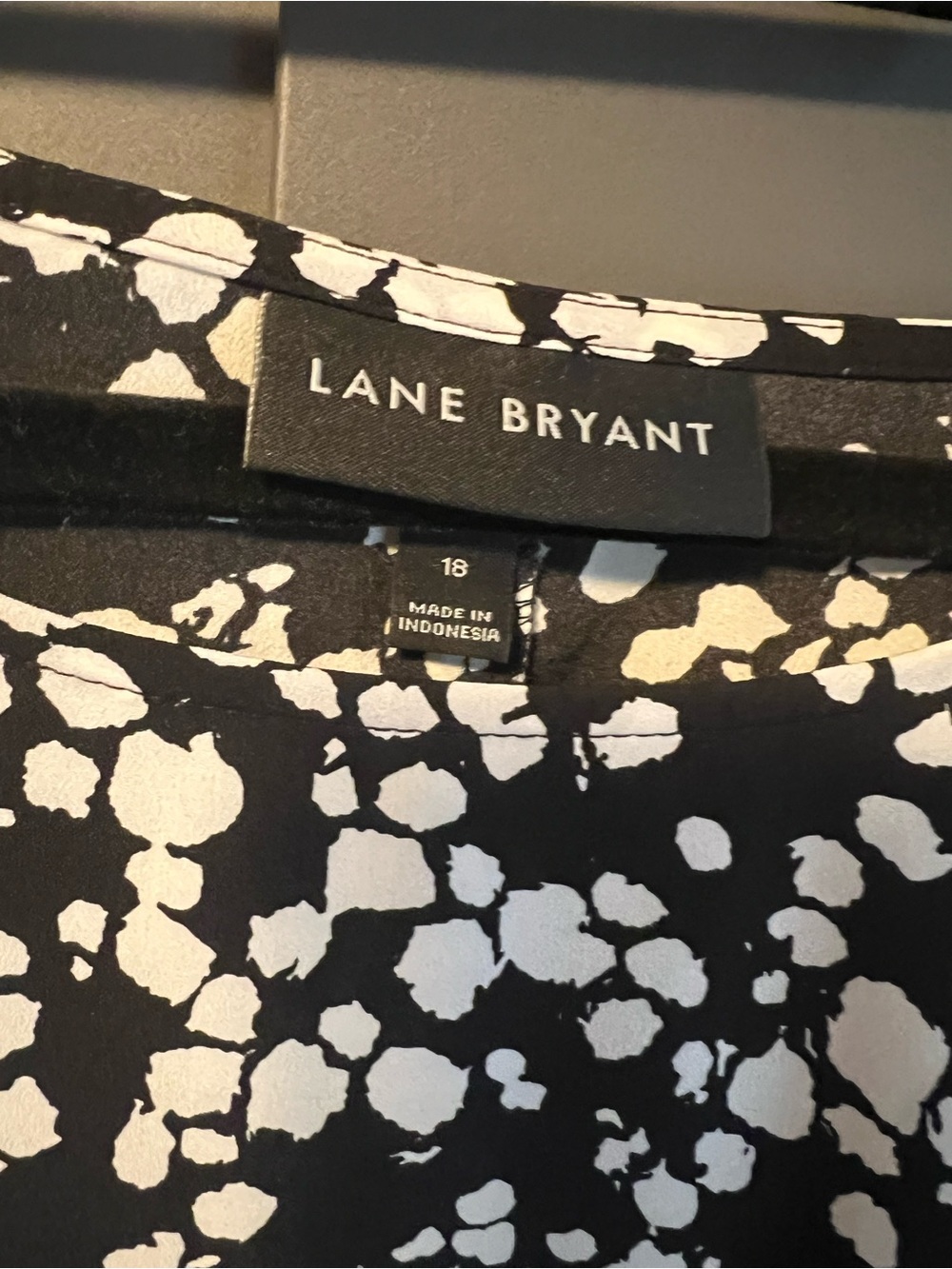 Lane Bryant Black and White Printed Blouse